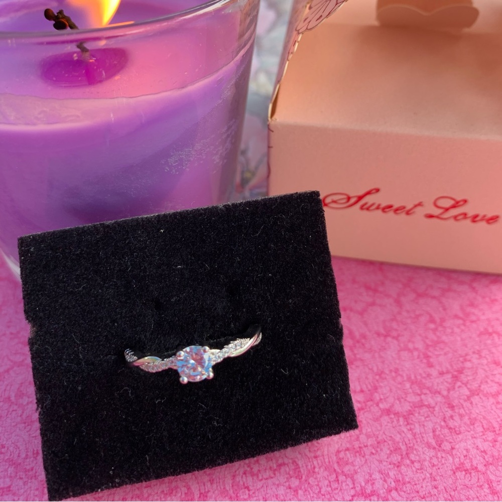 Gorgeous CZ Wave Sterling Silver Ring